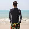 Mens Long Sleeve Split Wetsuit Zip Front Surfing Suit UV Protection Swimsuit Snorkeling Diving Water Sports
