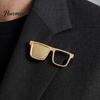 Glasses Holder Brooch Eyeglasses Pin, Zinc Alloy Square Frame Metal Pin Eyewear Hanger Clothes Decoration Accessories for Men Women Anti Slip