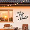 18”X13” Металлический настенный трафарет Bless This Home Decor - Элегантные знаки для украшения гостиной - Идеально подходит для добавления нотки благословения