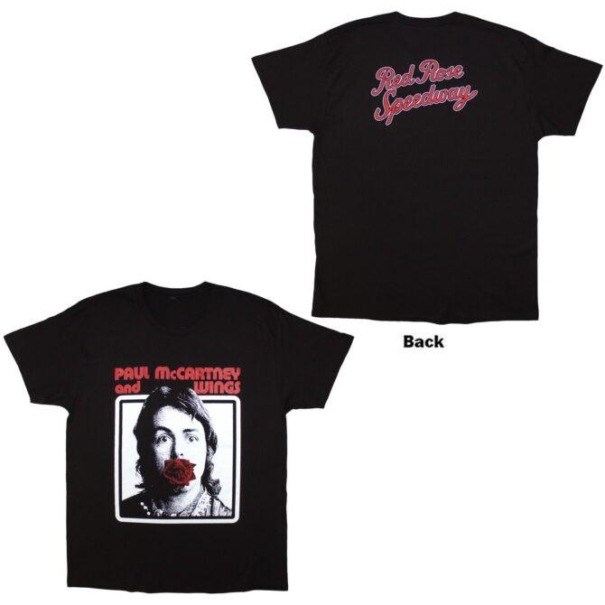 Paul McCartney & Wings T-Shirt Red Rose Speedway 1973 (Back Print)