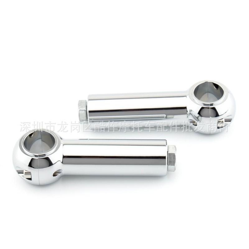 Harley-Davidson Handlebar Riser Spacer 4 Inch Tall 25mm Stem Extension Black Or Chrome Finish