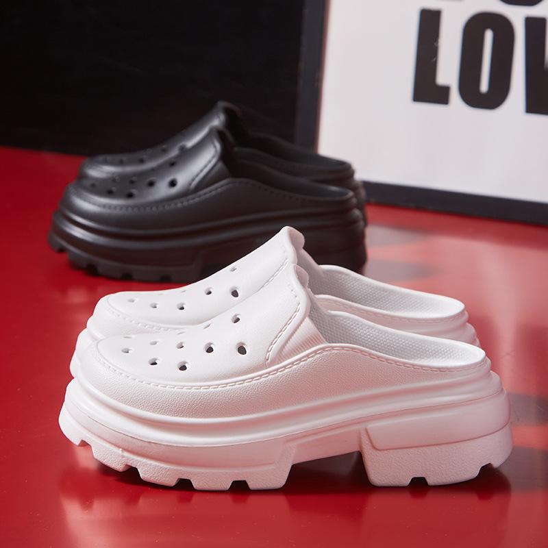 Smile Pop Мягкие толстые тапочки для женщин на открытом воздухе Нескользящие женские тапочки Летние мягкие ЭВА Уютные пляжные сандалии Садовая обувь