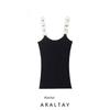 Araltay New Arrival Fashion Style Women's Clothing Fashion All-Match Minimalist Flower Knitting Sling Tops 3920100