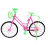 Girls Miniature Bicycle with Basket Plastic Simulation Mountain Bike Toy Kids Playhouse Gifts for Doll Outdoor Accessories
