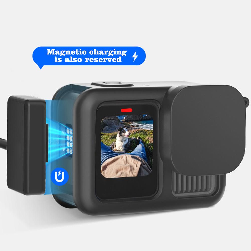 Для 13 Черный Защитный Чехол Корпус Защитник Силикон Для Go Pro Крышка Ремешок +  W6P3