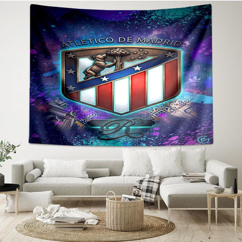 Atletico de Madrid Print Tapestry - Portable Wall Decor Cloth, for Home, Dorm, Travel, Bedroom, Living Room - Ideal Birthday Housewarming Gift