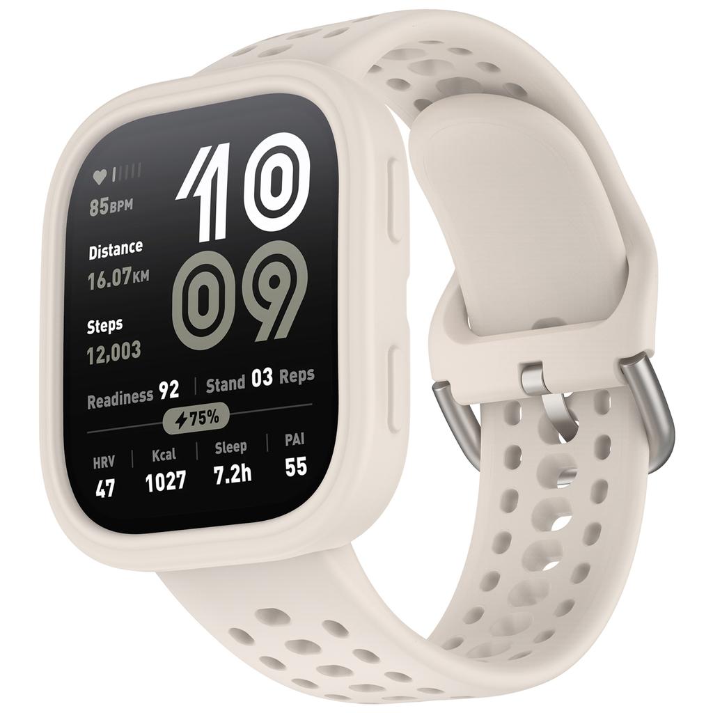 Ремешок+Чехол для amazfit bip 6 сменный ремешок браслет силиконовый спортивный ремешок браслет+чехол аксессуары для amazfit bip 6