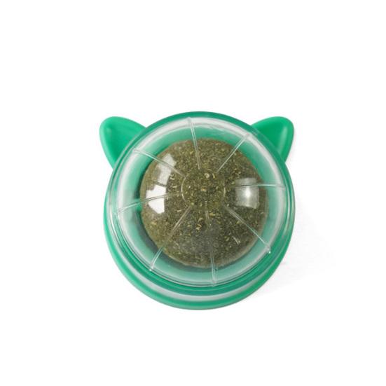 Cat Licking Toy Rotating Wall-mounted with Stickers Natural Materials Self-adhesive Increase Appetite Teeth