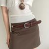 Vintage Women Rivet Belt Maillard Punk Style Belt Fashion Wide Leather Waistband  Men