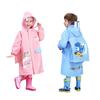 Kids' Thickened and Lengthened Raincoat with Backpack Space for Primary School Students