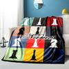 1PC Custom Name "Chess Pieces Artwork" outdooor Flannel blankets Throw Blanket All-Season Throw Gift Bedspread for Couch, Bed, Camping Holiday Birthda