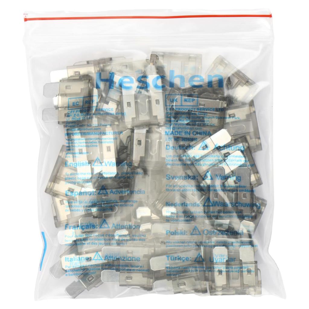 Heschen Стандартный предохранитель ATC-2 Авто Ассорти Автомобиль Грузовик 2А Серый 25 шт.