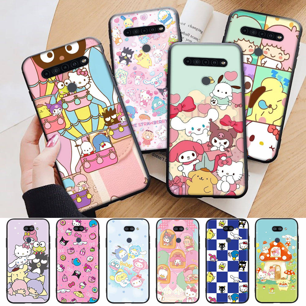 AH46 Sanrio Cartoon черный чехол для Samsung Note 20 Lite S24 Ultra S23 S22 A05 A06 A11 A71 A15 A16 A13 A24 A25 A33 A52 A53 M55 M35 Sofe Cover
