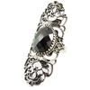 Silver Ring 'Heaven' Black Silver - 45x15 Mm