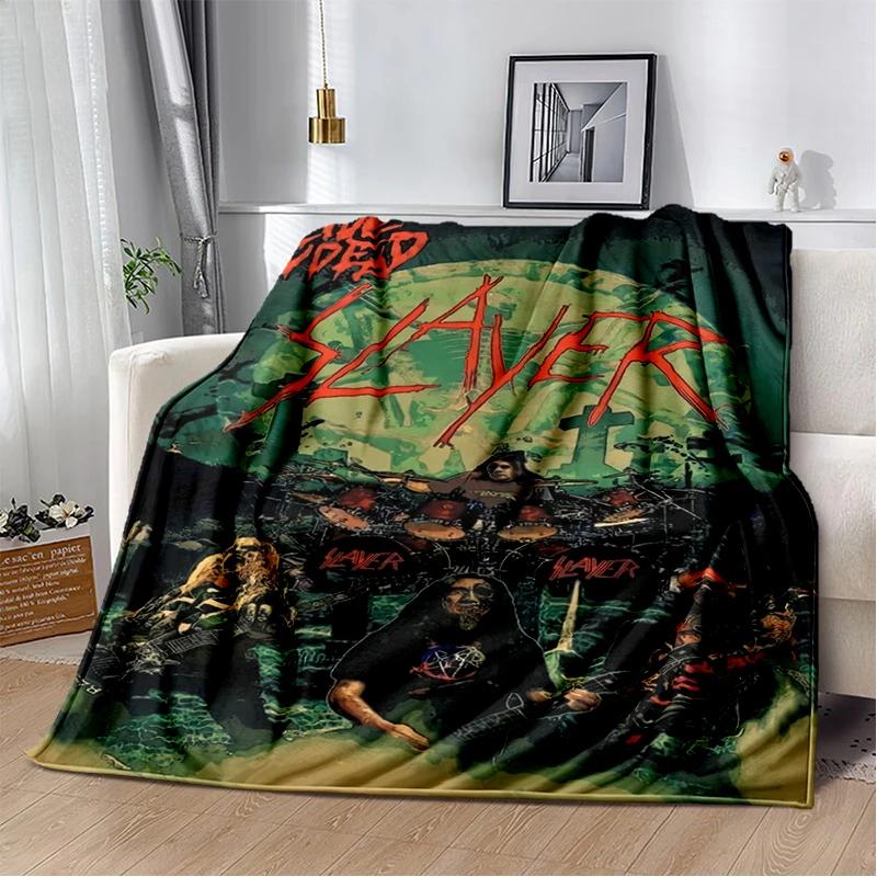 29 Style Slayer Heavy Metal Rcck Band Sign Blanket,Soft Throw Blanket for Home Bedroom Bed Sofa Travel Cover Kid Gift