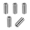 PATIKIL Insert Nuts, 5-Piece Thread Conversion Adapter, M8x1.25 Inner Diameter To M12x1.75 Outer Diameter, 25mm Length, 303 Stainless Steel, Single Gr