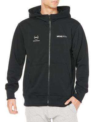 Move Sports Descente Эластичный флис с мужской толстовкой, капюшоном, хлопкоподобным материалом, черный/XO