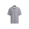 Neo Pattern Full Print Sport Casual Short Sleeve Shirt Men Tops Grey IB5858