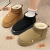 Thick-soled Snow Boots for Women To Wear In Winter, New Piled Thickened Waterproof, Windproof and Non-slip Cotton Shoes for Women