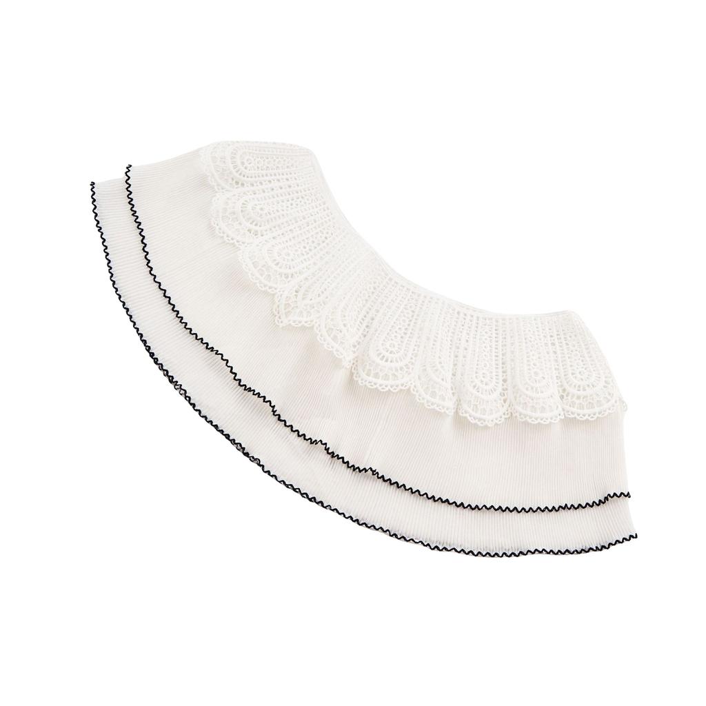 Fashion Lace Trim Shawl Hollowout Neck Scarf Breathable Poncho Lace Shawl Women Formal Party Collar Shawl Shoulder Wrap