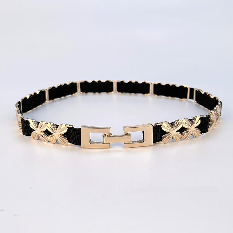 Тонкий пояс, облегающий талию, для женской моды, простое и универсальное украшение с аксессуарами для платья, юбка, лето, эластичный эластичный пояс, пояс-кушак