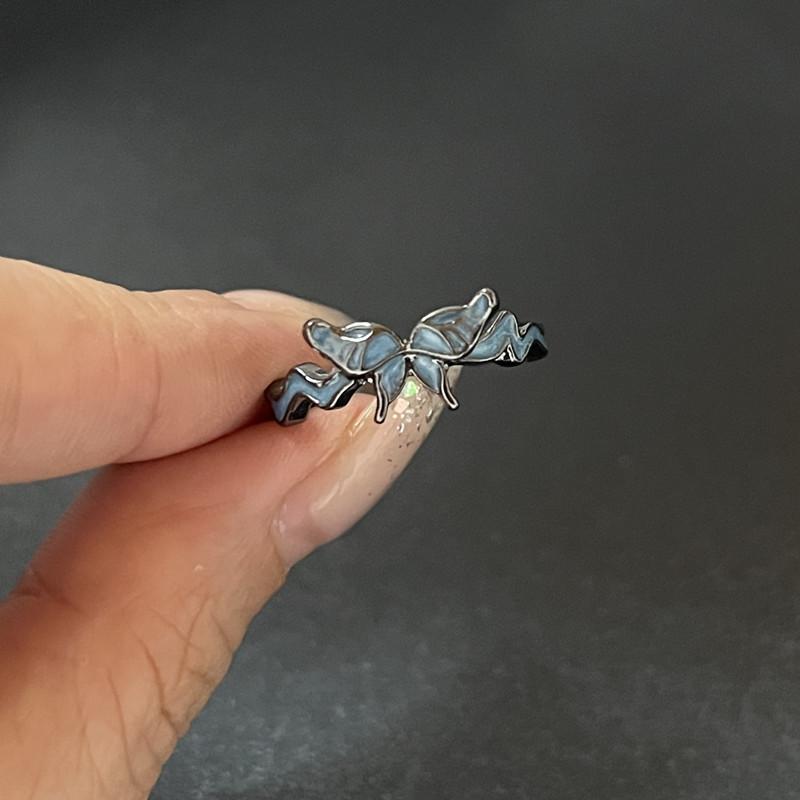 Y2K Кольца с кристаллами Kpop Сердце Регулируемое кольцо Неправильная геометрия Панк Винтажные кольца Набор для женщин и девочек Новые модные украшения