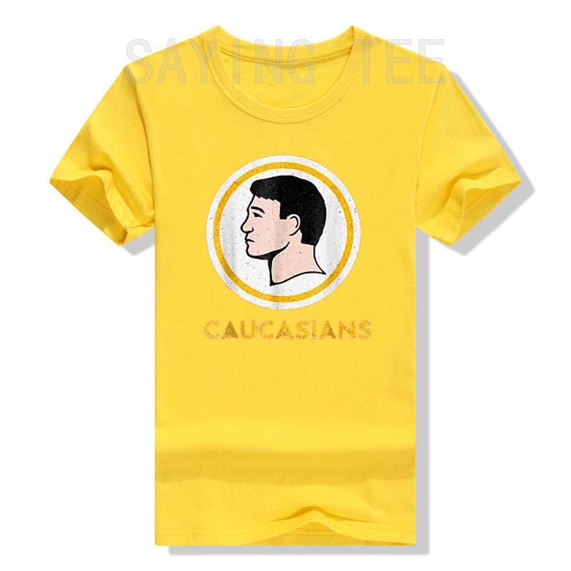 Caucasians Funny Vintage Caucasians Pride TShirt Humorous Baseball Football Team Apparel Novelty Gifts Short Sleeve Graphic Tee