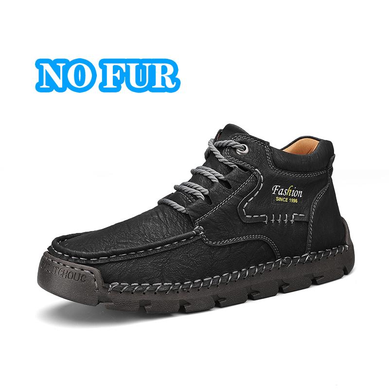 Горячая Распродажа Нескользящие Мужские Ботильоны Винтажный Стиль Кожаные Базовые Ботинки Универсальные Прогулочные Ботинки Для Отдыха На Открытом Воздухе Высокие Походные Ботинки