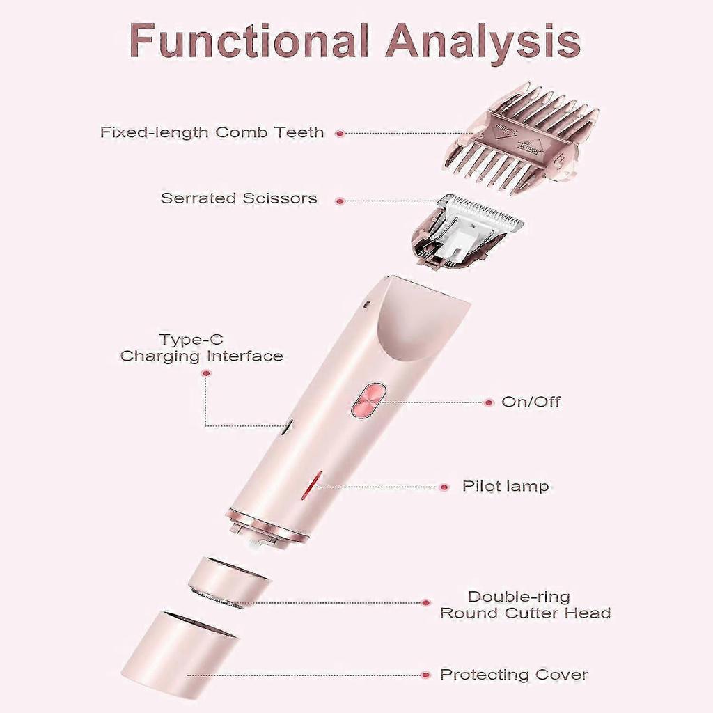 25-26 Бритва для бикини Glow Aura, GlowShave 2 1 женская машина для бритья тела (розовый)