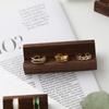 Wood Base Ring Display Rack V-Groove Jewelry Photography Props Earring Storage Tray  Jewelry Store