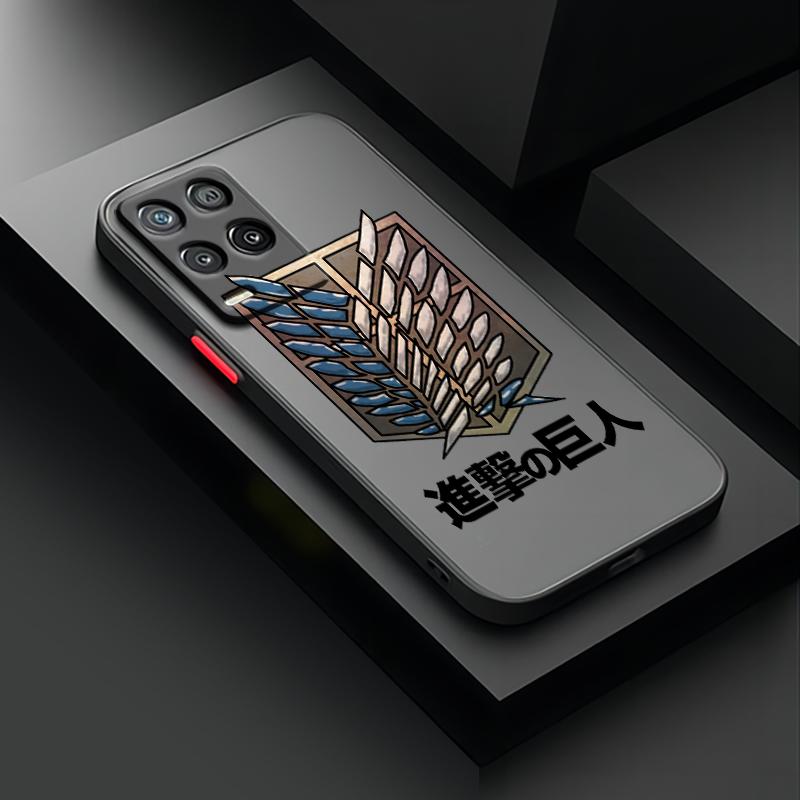 Логотип «Атака Титанов» для OPPO A55 A54S A53S A52 A33 A32 A31 A16S A16K A15S A11S A9 A5 матовый полупрозрачный чехол для телефона
