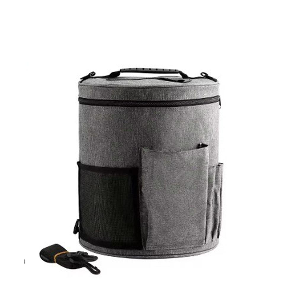 Круглая сумка для вязания крючком из пряжи своими руками, большая вместимость, органайзер для спиц, домашнее хранение