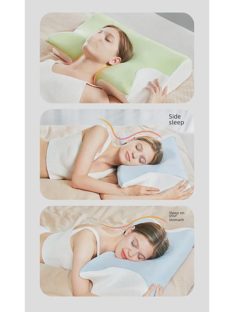 Memory Foam Cervical Support Pillow for Side Sleepers - Slow Rebound, Non-Collapse Design