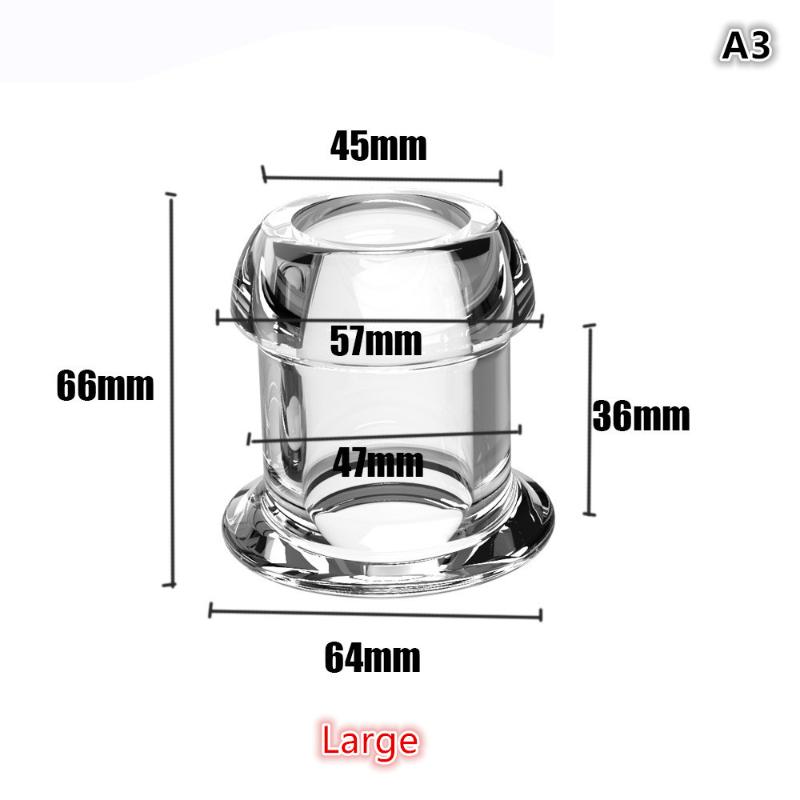 Hollow Speculum Peeking Anal Beads Butt Plug With Stopper Expander Tunnel Transparent Anus Dilation Adult Women Men Gay
