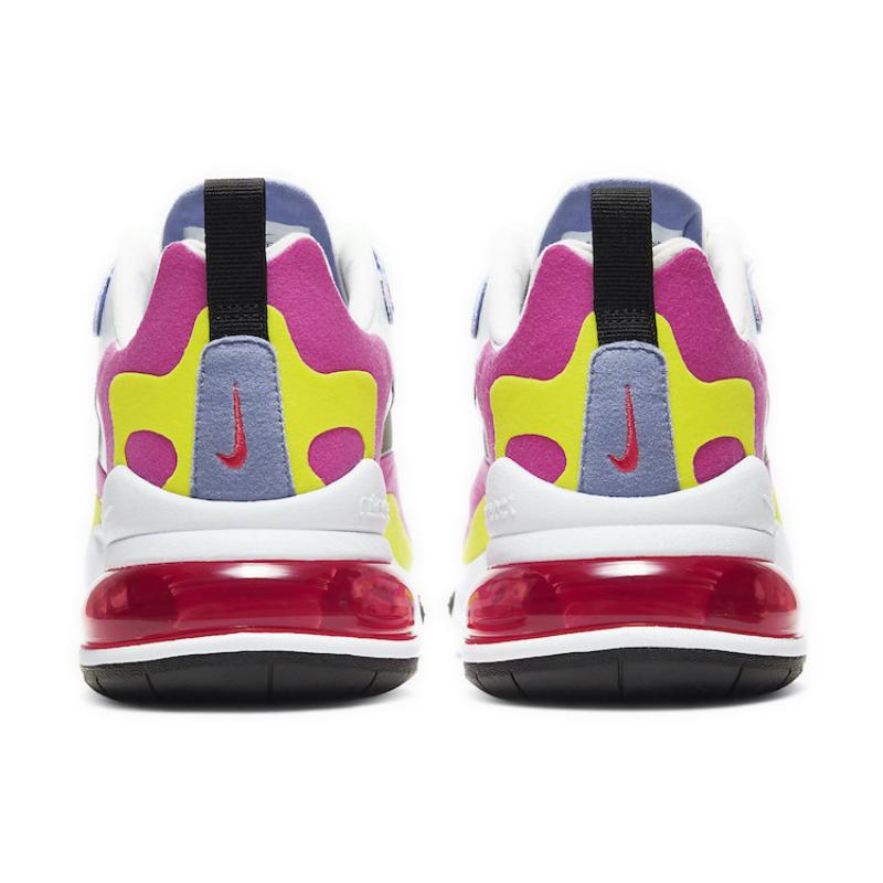 Nike Air Max 270 React White Pink Yellow Women's Sneakers Casual Shoes CZ9351-100