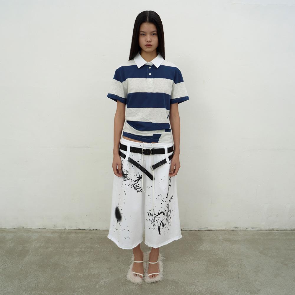 LCDC™ Printed Bermuda Sweatpants (White)
