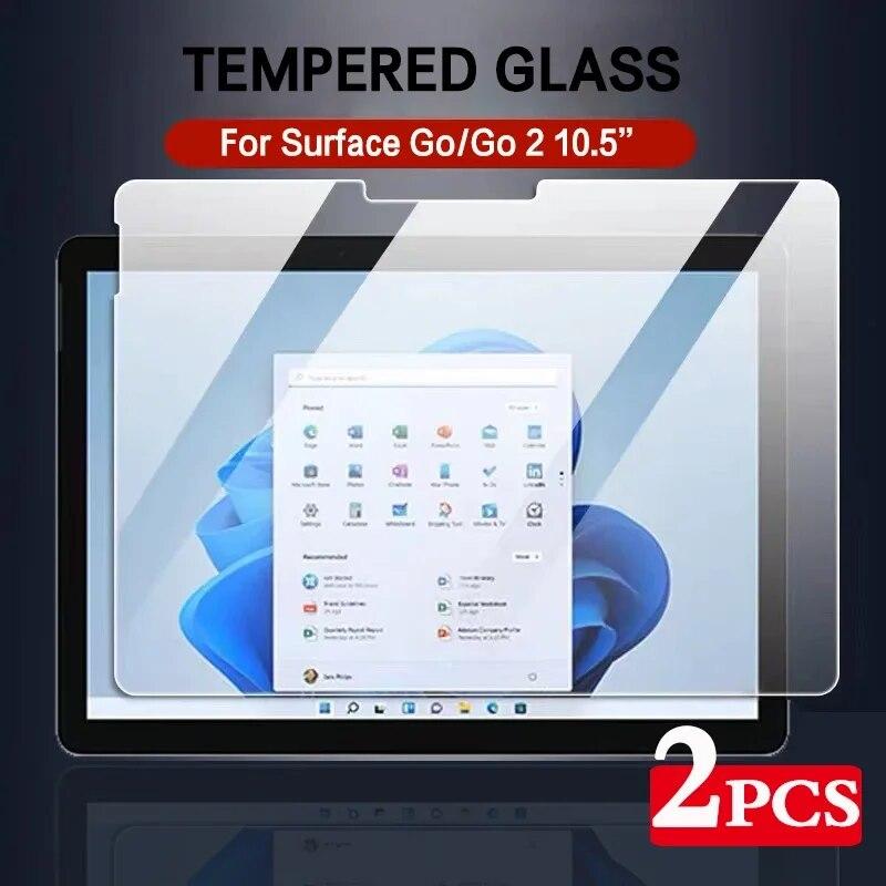 Защитная пленка для экрана Microsoft Surface Pro 4, 5, 6, 7, 8X9, 13 дюймов, 12,3 Go 2, 3, 2 шт., защитная пленка против царапин, прозрачное закаленное стекло