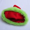 Fluorescent Green Santa Hat Glow-in-The-Dark Christmas Party Hat for Adults Kids Festive Holiday Photo Prop