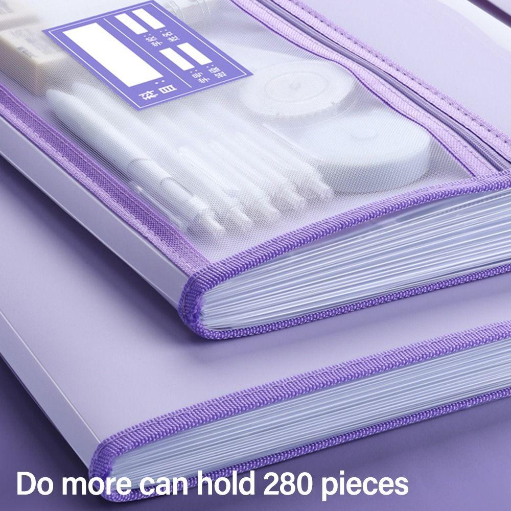 Pockets Portfolio Waterproof File Organizer Test Paper Storage Folder Document Bag A4 File Folder