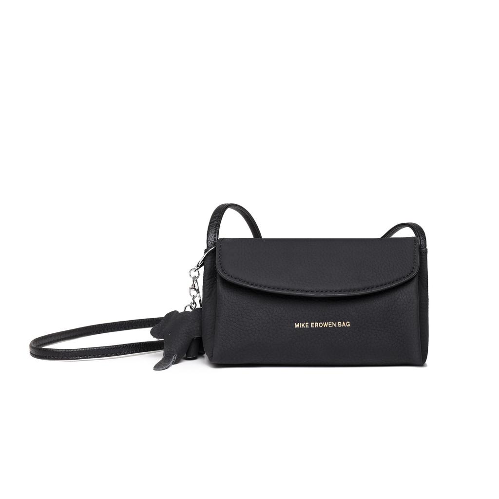 Genuine Leather Women'S Bags Are Simple And Fashionable, Lychee Pattern Single Shoulder Messenger Bag, First Layer Cowhide Small Square Bag Tide