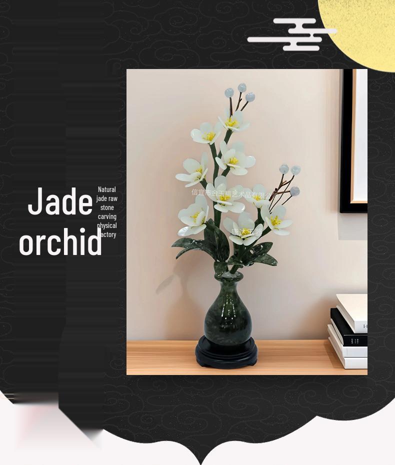 Creative Jade Orchid Bonsai Home Decor Ornament