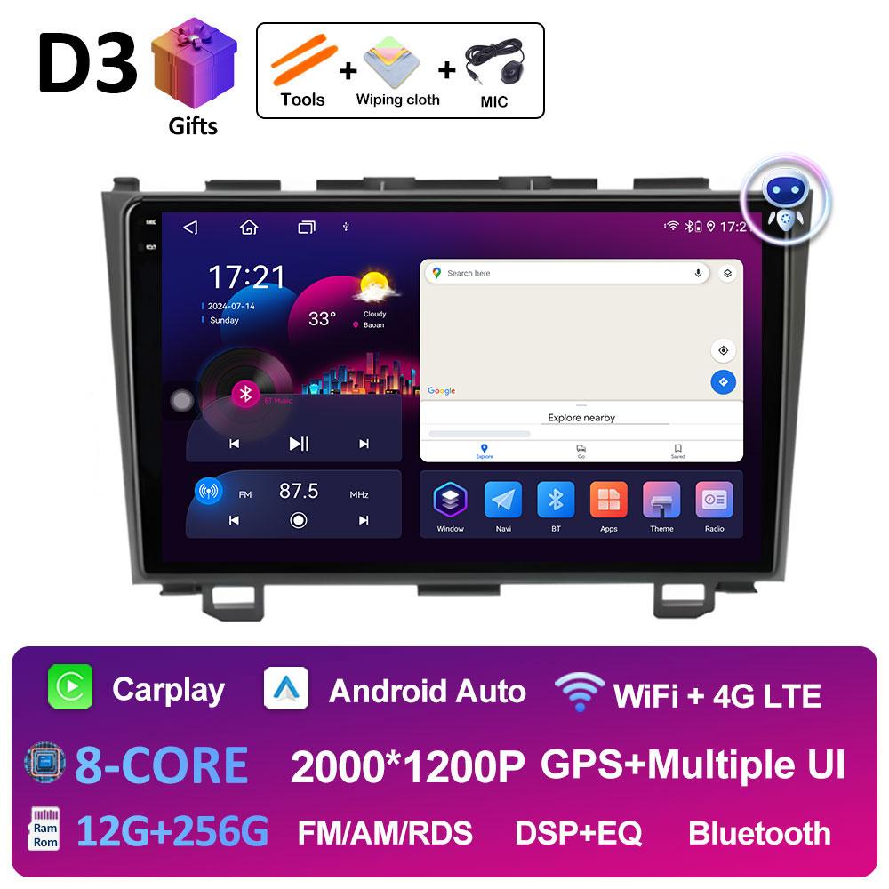 GPS-навигация для Honda CR-V 3 RE CRV 2007 2008 2009 2010 2011 WIFI 9-дюймовый Android автомобильный радиоприемник мультимедийный видеоплеер автоинструменты