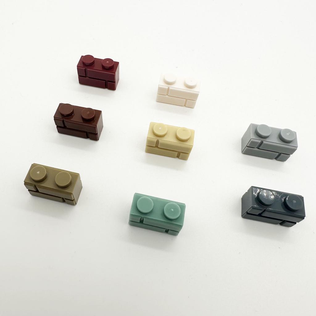 600 шт. Детали кирпичиков DIY 98283 1x2 Кирпичики для шахматной кирпичной стены Совместимые образовательные детали строительных блоков Игрушки