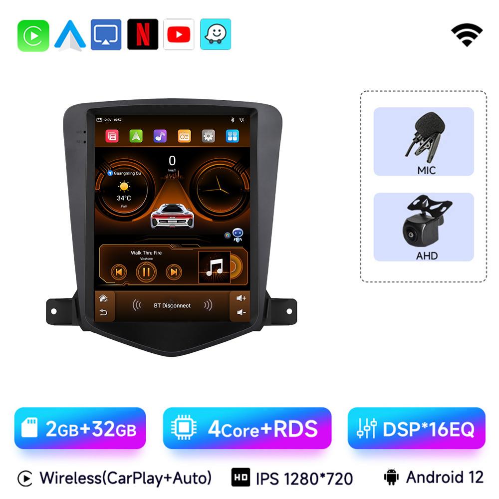 JIUYIN 9.7" Android 13 автомобильное радио для Chevrolet Cruze J300 2008-2012 мультимедийный проигрыватель GPS 2din Carplay Auto Stereo DVD головное устройство