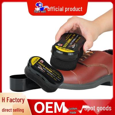 Универсальные лоферы из нубука: Двусторонняя ленивая щетка для обуви с черной губкой и бесцветным воском для полировки обуви