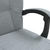 Office Chair with Reclining Function Light Grey Fabric
