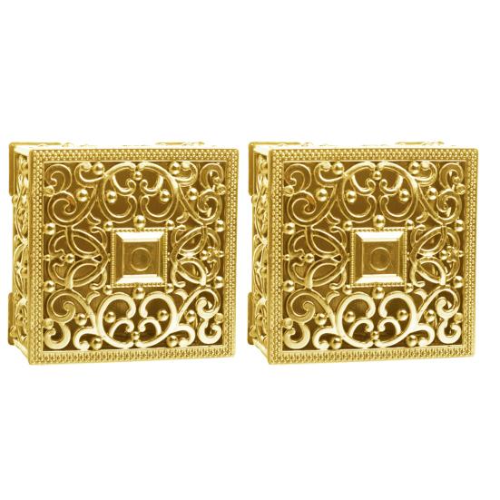 Винтажная шкатулка для украшений с ажурным узором, пластиковая коробка для конфет с золотым/серебряным покрытием, коробка для подарков на свадьбу/вечеринку, для колец, серег, ожерелий, принадлежности для девичника, дня рождения