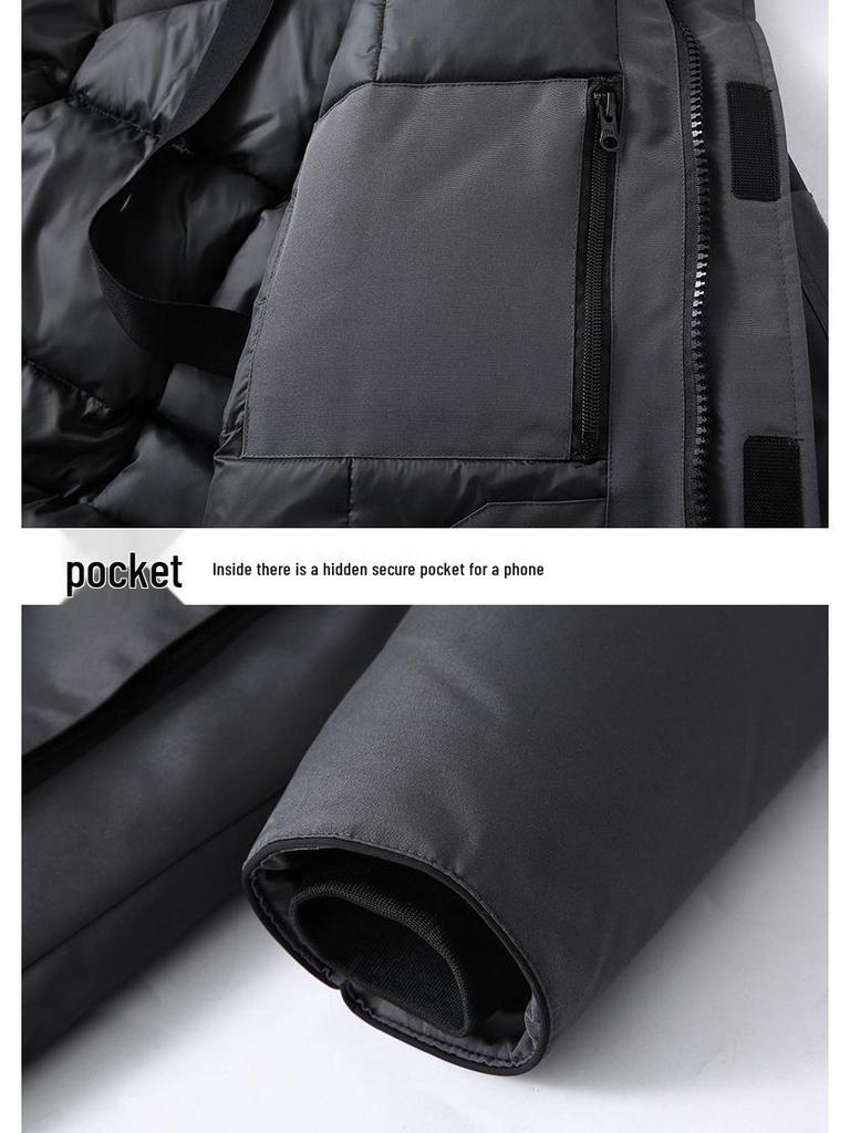 Унисекс Парка с гусиным пухом для экстремального холода - Зимнее Утолщенное Пальто Большого Размера