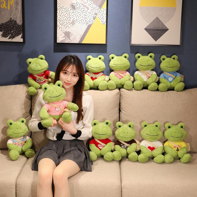 Милая Милая Маленькая Лягушка Кукла Плюшевая Игрушка Наряжающаяся Кукла Лягушка Детская Спящая Успокаивающая Подушка Тряпичная Кукла