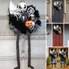 Halloween Wreath Front Door Horror Atmosphere Decoration Scary Pumpkin Door Hanging Horror Party Decor